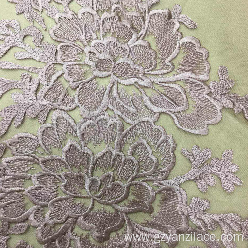 Pink Flower Lace Embroidery Material for Dress